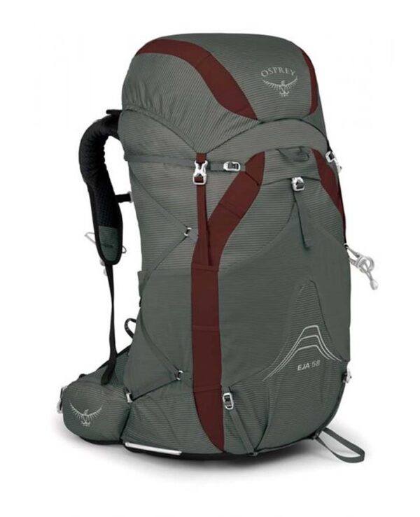 Osprey Eja 58L Lightweight Womens Hiking Backpack - Cloud Grey - M/L
