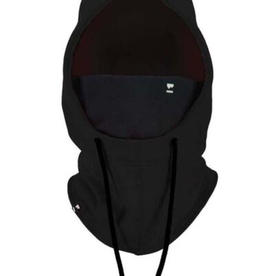 Mons Royale Unisex Decade Wool Fleece Hood - Black - One Size