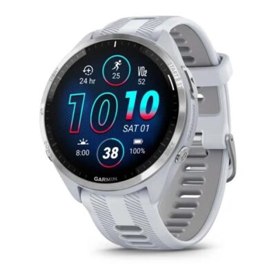 Garmin Forerunner 965 Running Smartwatch - Whitestone/Powder Gray