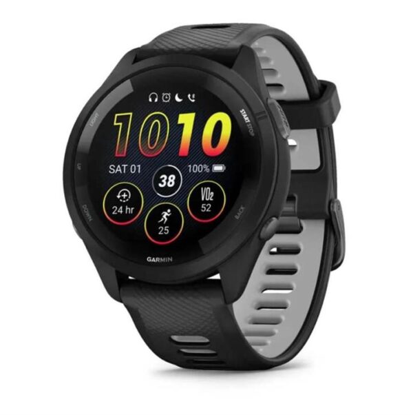 Garmin Forerunner 265 Running Smartwatch - Black/Powder Gray