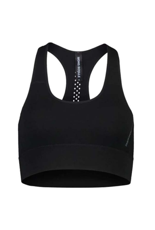 Mons Royale Stratos Merino Shift Womens Sports Bra - Black - S