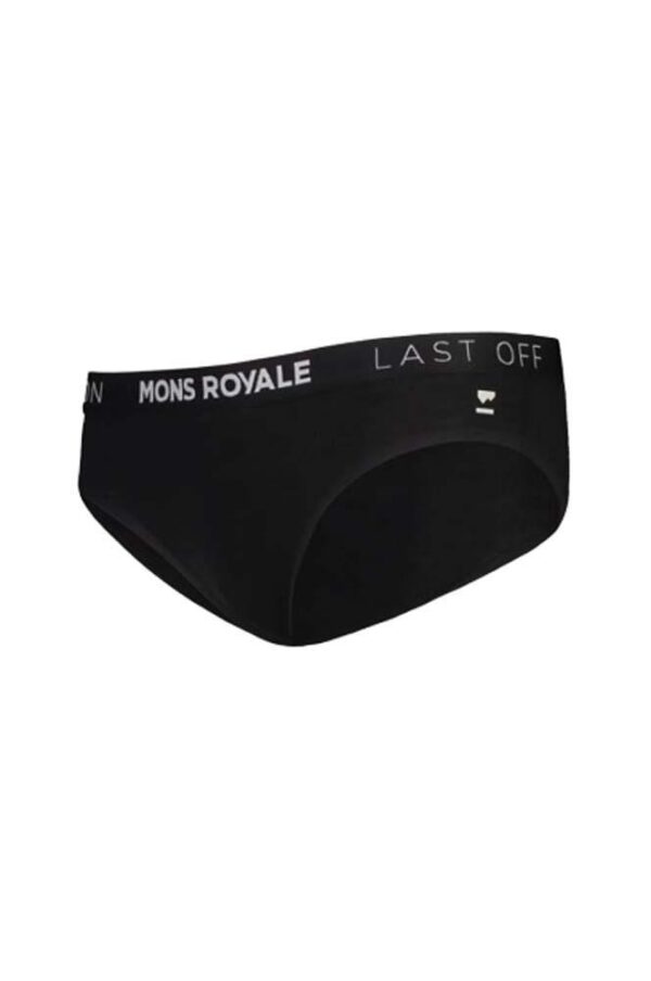 Mons Royale FOLO Merino Womens Brief - Logo Black - S