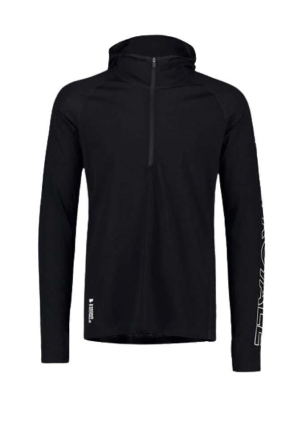 Mons Royale Temple Tech Merino Mens Hoodie - VLU Black - L