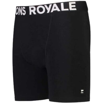 Mons Royale Hold em Merino Mens Boxer - Logo Black - L