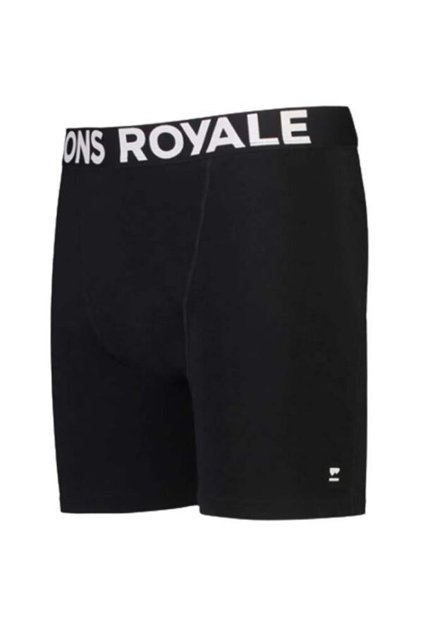 Mons Royale Hold em Merino Mens Boxer - Logo Black - L