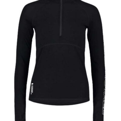 Mons Royale Bella Tech Merino Baselayer Womens Hoodie - Black - L