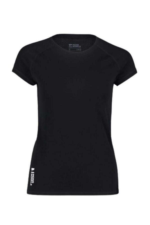 Mons Royale Bella Tech Merino Womens Tee - Black - XS