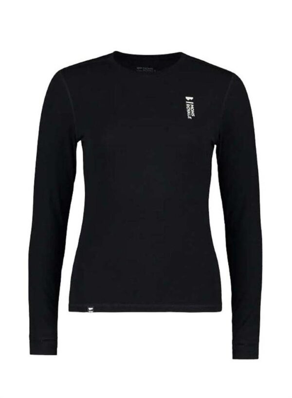 Mons Royale Cascade Merino Flex 200 LS Womens T-Shirt - Black - L