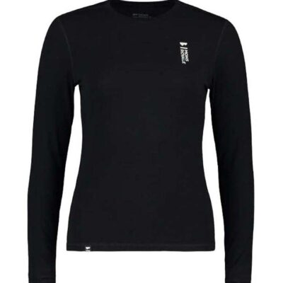 Mons Royale Cascade Merino Flex 200 LS Womens T-Shirt - Black - XXL