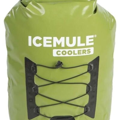 IceMule Pro 23L Large Waterproof Backpack Cooler Bag - Olive Green
