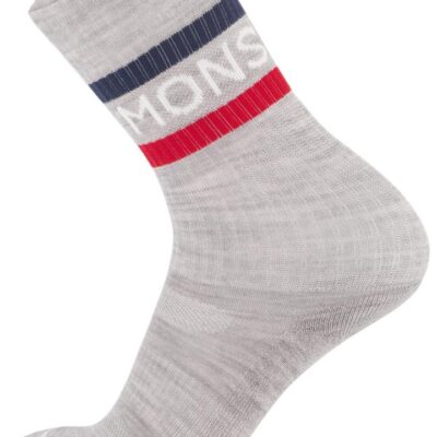 Mons Royale Signature Crew Unisex Socks - College Grey - XL