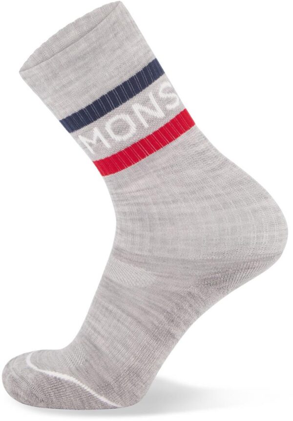 Mons Royale Signature Crew Unisex Socks - College Grey - XL