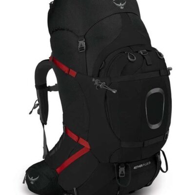 Osprey Aether Plus 85L Mens Hiking Backpack - Black - S/M