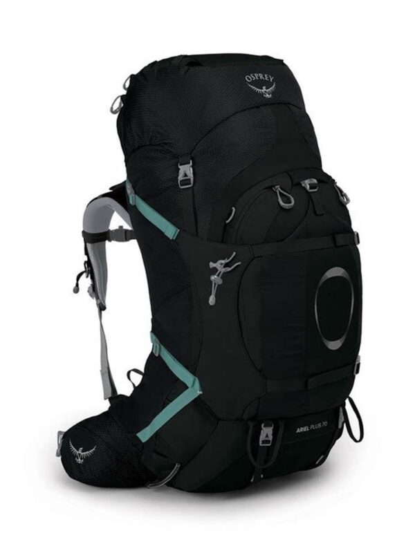 Osprey Ariel Plus 70L Womens Hiking Backpack - Black - M/L