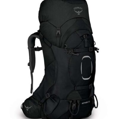 Osprey Aether 55 Mens Hiking Backpack - Black - S/M