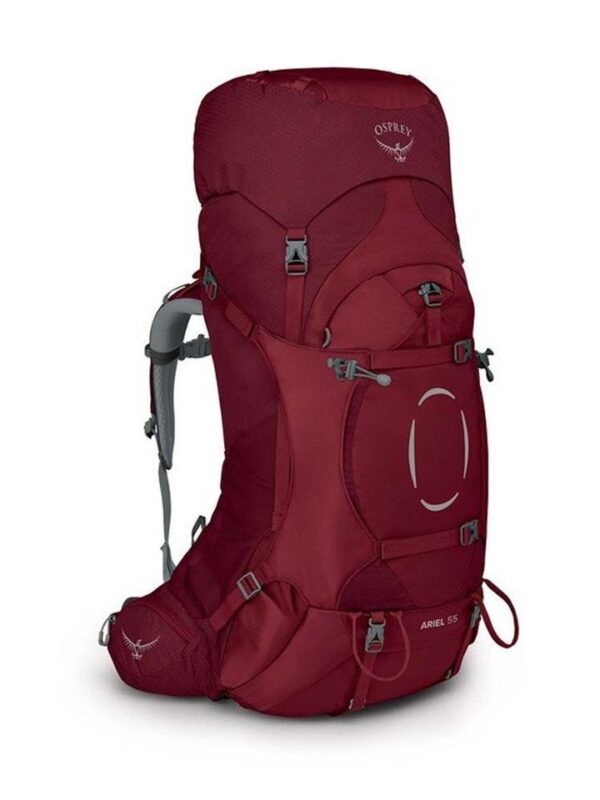 Osprey Ariel 55 Womens Hiking Backpack - Claret Red - M/L