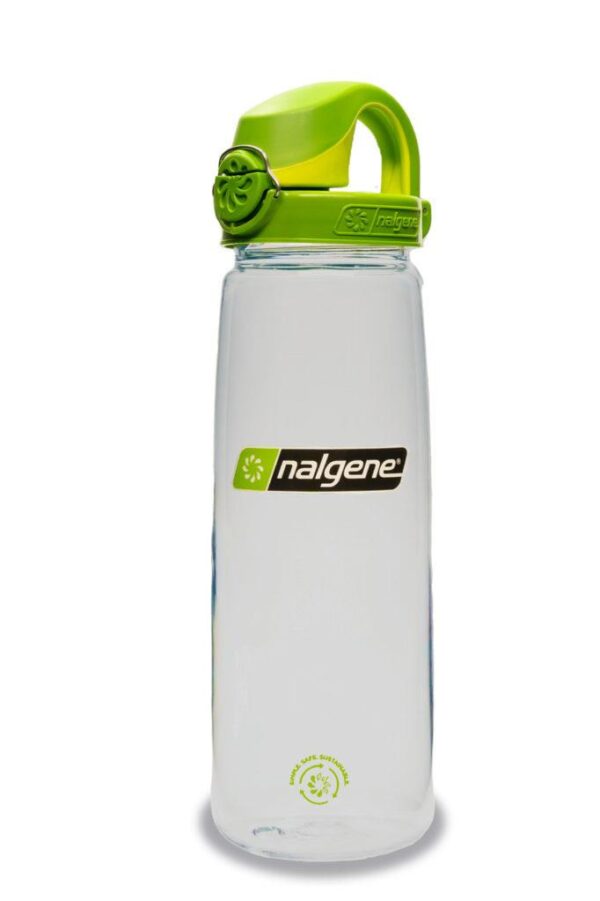 Nalgene Sustain On-the-Fly Lock-Top Water Bottle - 709ml - Clear w/ Sprout Cap