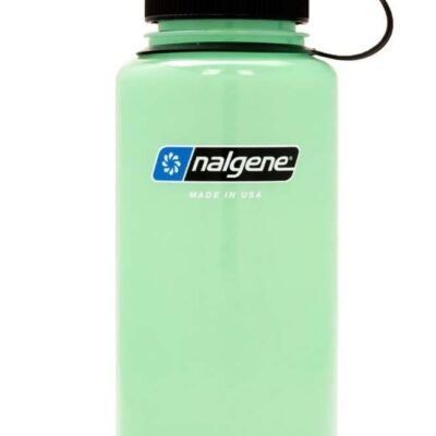 Nalgene Sustain Wide Mouth Water Bottle - 1000ml - Glow Green/Black