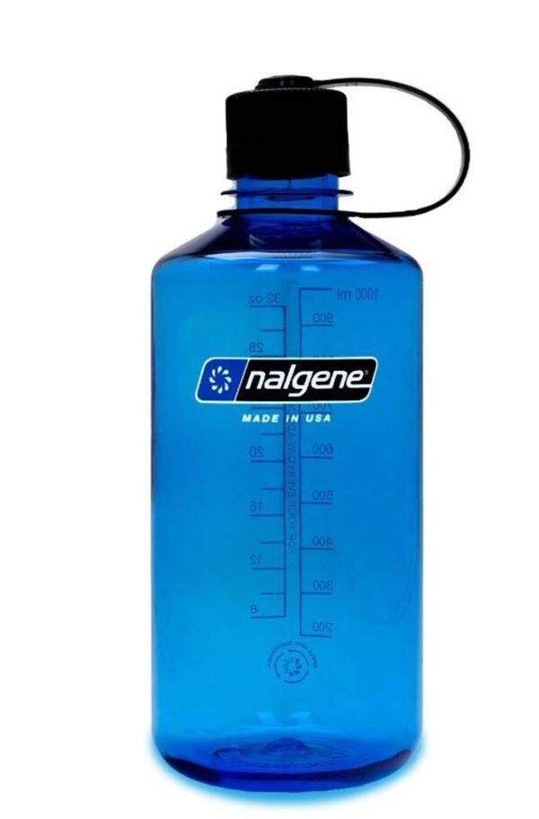 Nalgene Sustain Narrow Mouth Water Bottle - 1000ml - Blue w/ Black