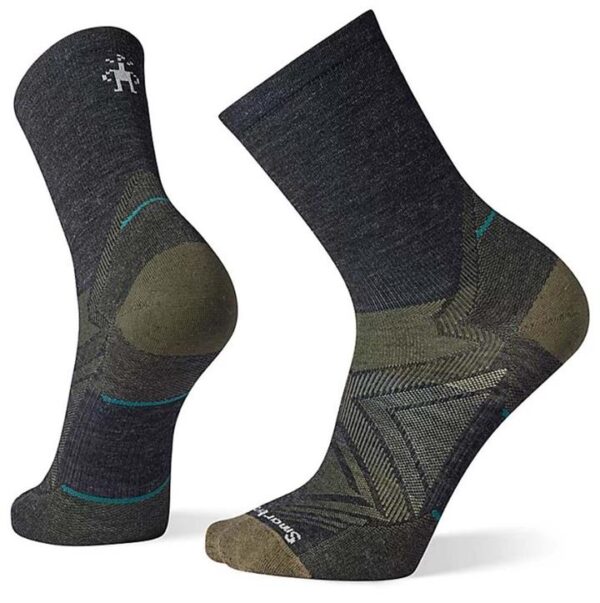 Smartwool Run Zero Cushion Mid Crew Womens Socks - Charcoal - S