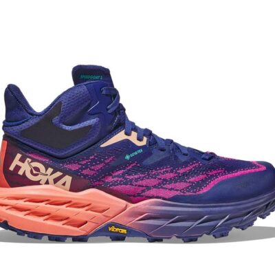 Hoka Speedgoat 5 Mid GTX Womens Hiking Boots - Bellwether Blue/Camellia