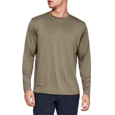 Under Armour Tactical UA Tech Mens Long Sleeve T-Shirt - Federal Tan/None - M