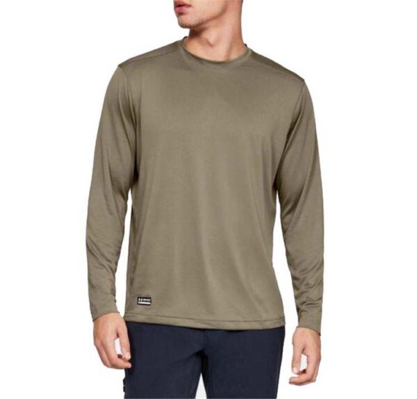 Under Armour Tactical UA Tech Mens Long Sleeve T-Shirt - Federal Tan/None - XL