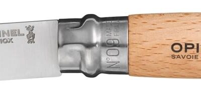 Opinel No. 9 Stainless Steel Beechwood Knife Blister Pack - 9cm