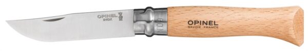 Opinel No. 9 Stainless Steel Beechwood Knife Blister Pack - 9cm