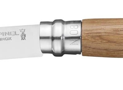 Opinel Classic No. 8 Stainless Steel Oak Folding Knife - 8.5cm