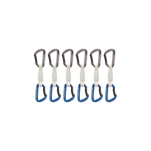 Mammut Workhorse Keylock 12cm Quickdraws - 6- Pack - Grey/Blue