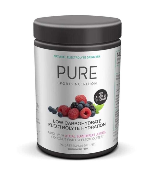Pure Electrolyte Hydration Low Carb - 160g Tub - Superfruits