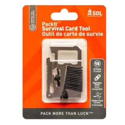 SOL PackIt Survival Multi-purpose Card Tool