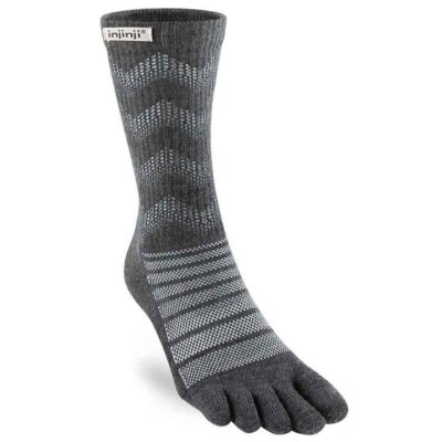 Injinji Outdoor Midweight Crew NuWool Unisex Socks - Slate - Large