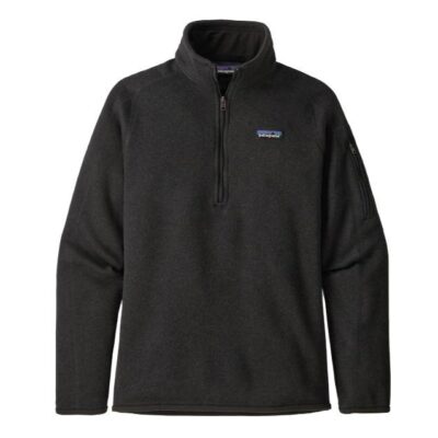 Patagonia Better Sweater Womens 1/4 Zip Fleece Pullover - Black - S