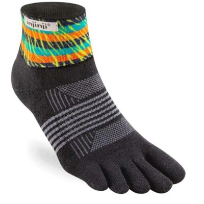 Injinji Spectrum Trail Midweight Quarter Crew Womens Socks - Sonic - XS/S