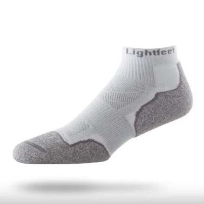 Lightfeet EVOLUTION Mini Crew Unisex Running Socks - White - MED