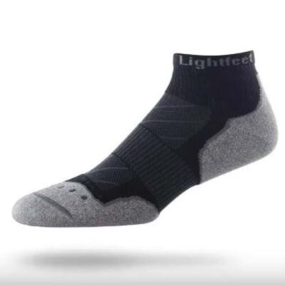 Lightfeet EVOLUTION Mini Crew Unisex Running Socks - Black - XLG