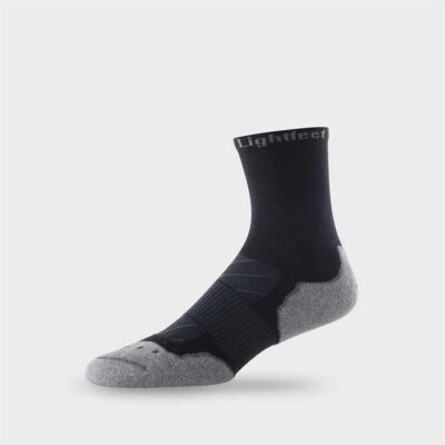Lightfeet Evo Trail Unisex Half Crew Socks - Black - S