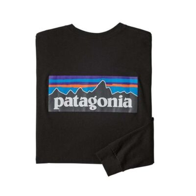 Patagonia P-6 Logo Responsibili-Tee Mens Long Sleeve T-Shirt - Black - XS