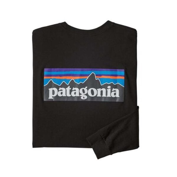 Patagonia P-6 Logo Responsibili-Tee Mens Long Sleeve T-Shirt - Black - L
