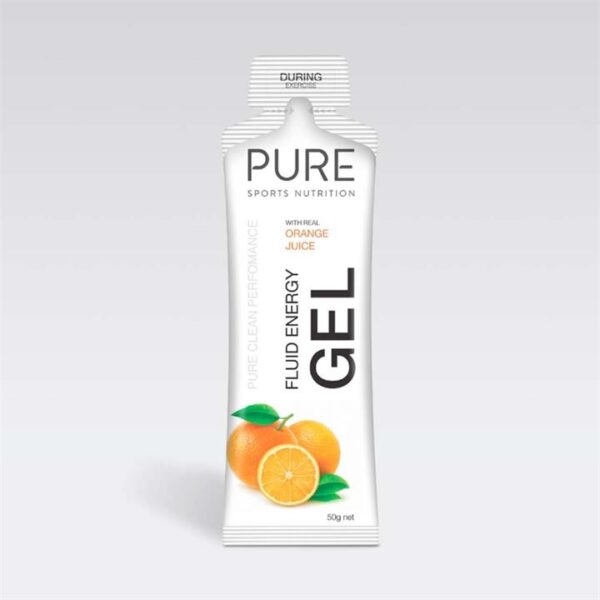 Pure Fluid Energy Gels - Orange - 50g