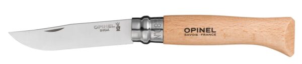 Opinel No. 8 Stainless Steel Beechwood Blister Pack - 8.5cm