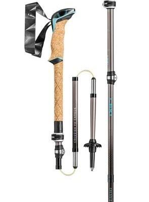Leki Cressida FX Carbon Womens Hiking Poles - Brown/Metalic/Mint - 100 -120cm