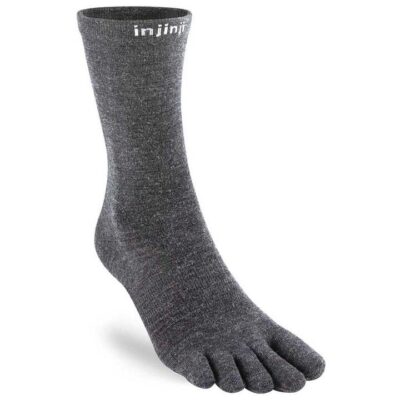 Injinji Liner 2.0 Lightweight Crew NuWool Unisex Socks - Slate - Small