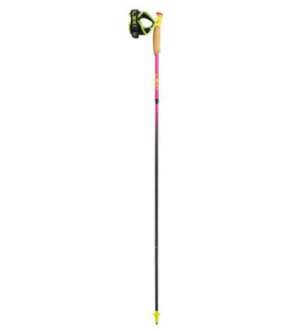Leki Ultratrail Fx.One Superlite Compact Trekking Poles - Neon-Pink/Natural-Carbon - 110cm