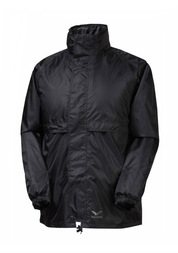 Rainbird Stowaway Unisex Waterproof Packable Rain Jacket - Black - XL
