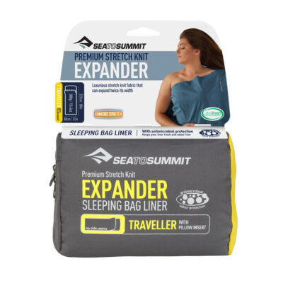 Sea to Summit Expander Sleeping Bag Liner - Navy Blue - Traveller w/ Pillow Slip
