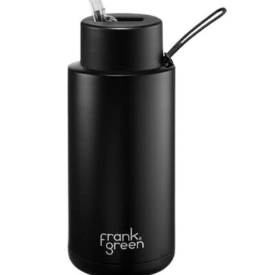 Frank Green Reusable Ceramic Water Bottle - 1000ml - Midnight Black