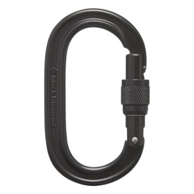 Black Diamond Oval Screwgate Carabiner - Black